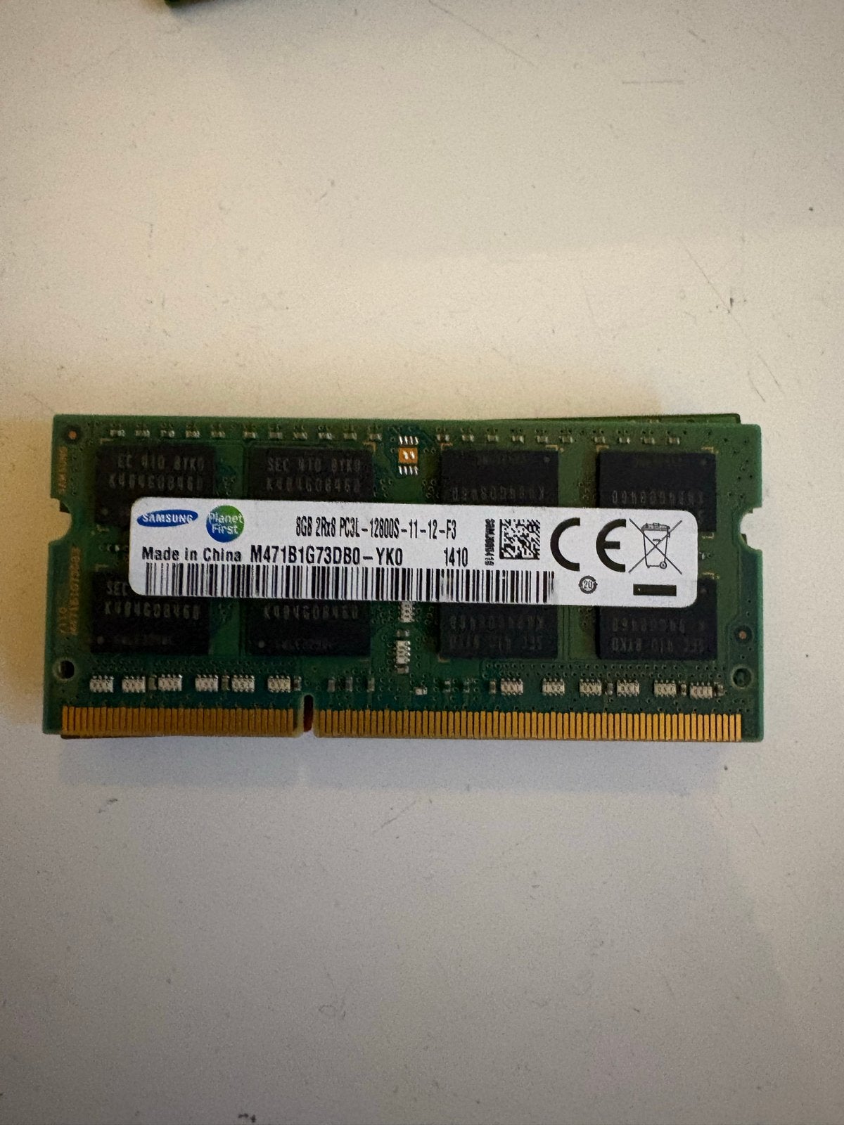 Samsung 8GB DDR3L RAM PC3L-12800S Laptop Geheugen, Computers en Software, RAM geheugen, Gebruikt, 8 GB, DDR3, Ophalen of Verzenden