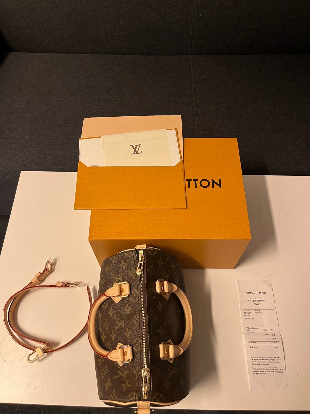 Louis Vuitton Speedy Bandoulière 25, Sieraden, Tassen en Uiterlijk, Ophalen of Verzenden, Zo goed als nieuw, Bruin, Handtas