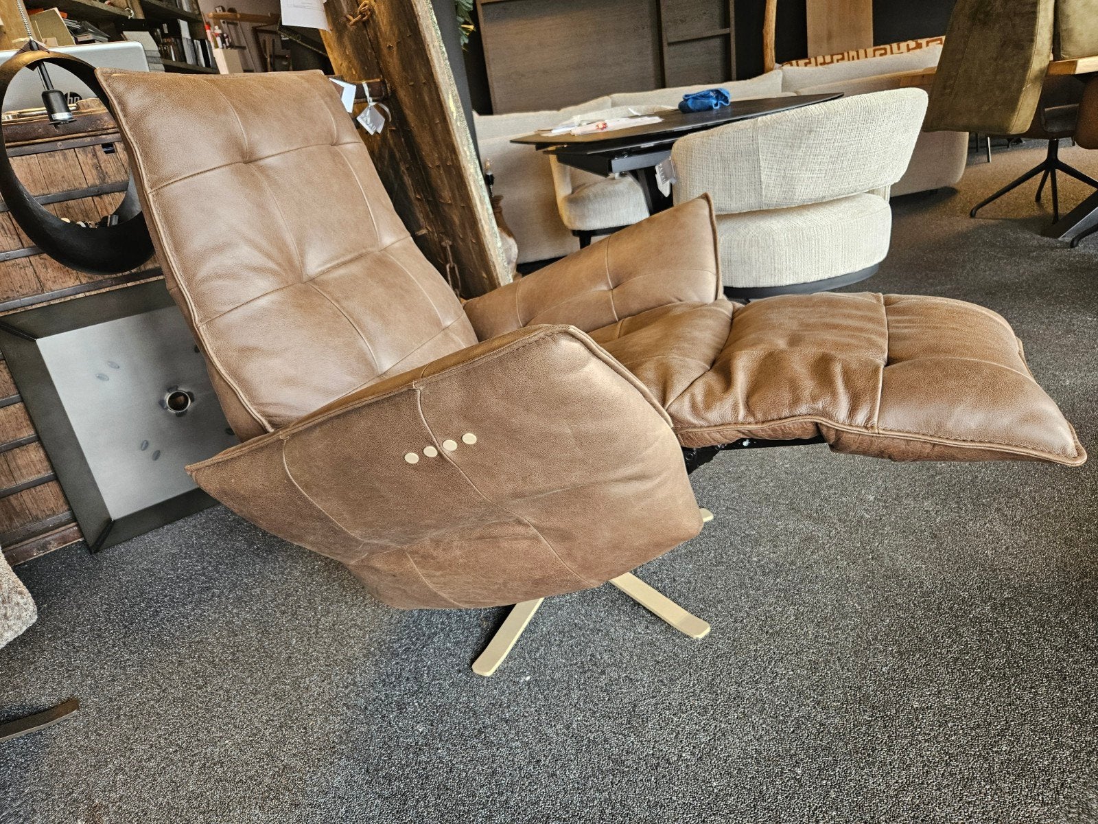 Relax fauteuil justin chill-line, Verzenden, 75 tot 100 cm, Stof, 50 tot 75 cm