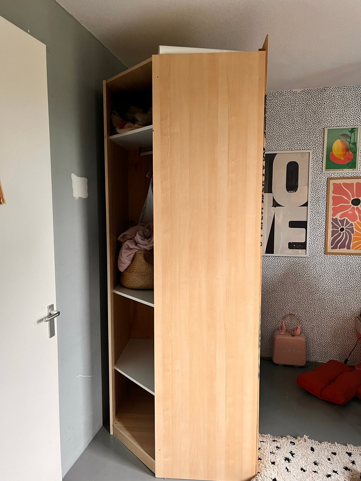 Hoek element pax kast., Ophalen, Met plank(en), Gebruikt, 100 tot 150 cm