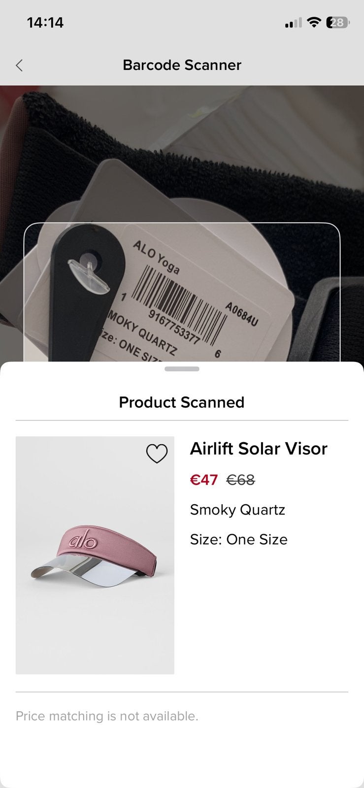 Alo yoga airlift solar visor smoky quartz, Kleding | Dames, Verzenden, Zo goed als nieuw, One size fits all