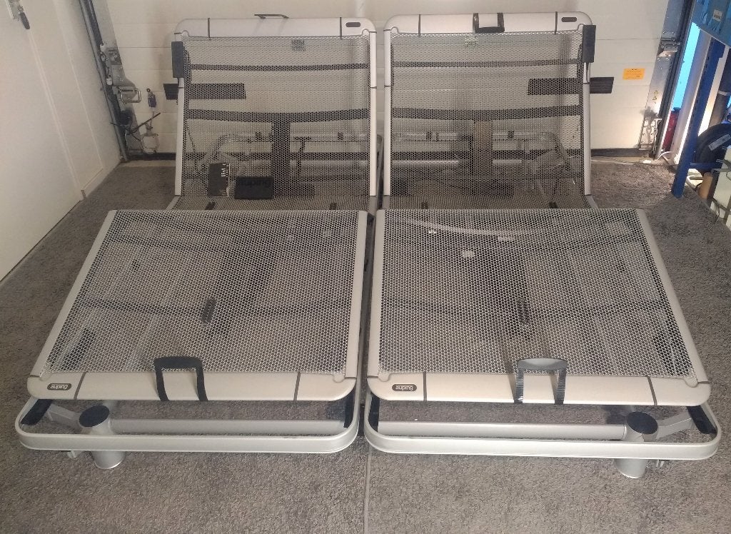 Prachtige Auping Royal, geh.el.verstelbaar. Gratis bez/Mont!, Verstelbaar, 210 cm, Tweepersoons, Ophalen of Verzenden