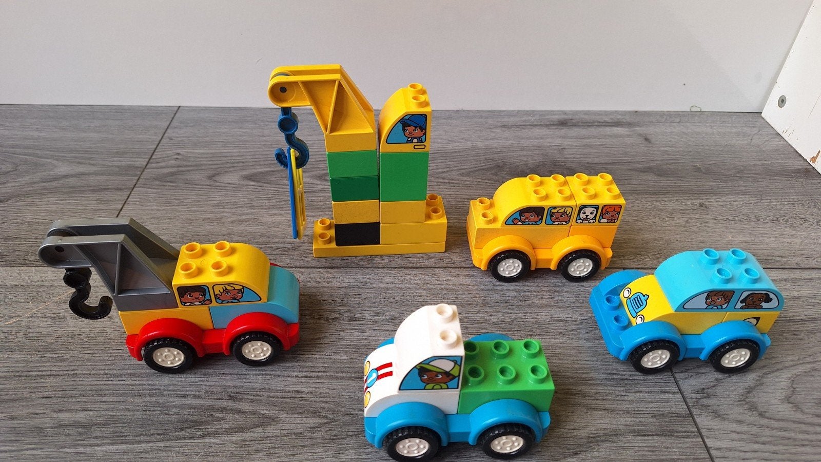 Duplo voertuigen en hijskraan set, Ophalen of Verzenden, Gebruikt, Overige merken