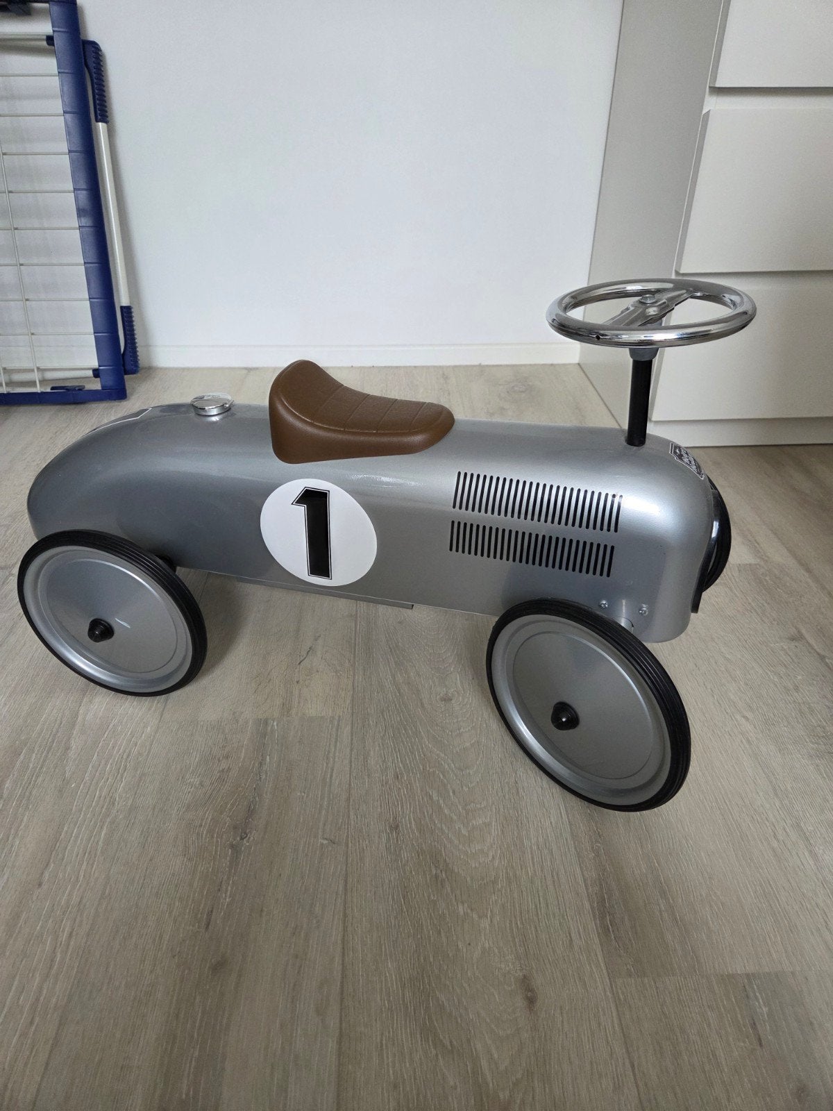 Retro Roller loopauto zilver, Ophalen, Zo goed als nieuw, Loopvoertuig