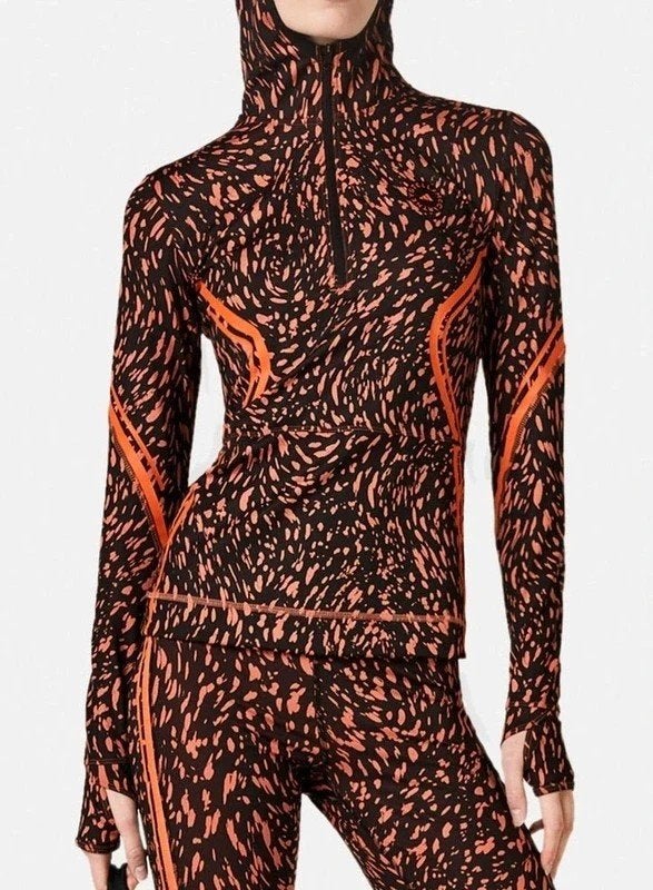 Adidas x Stella McCartney hardloopshirt met capuchon. XS, Kleding | Dames, Adidas x Stella McCartney, Zwart, Nieuw, Ophalen of Verzenden