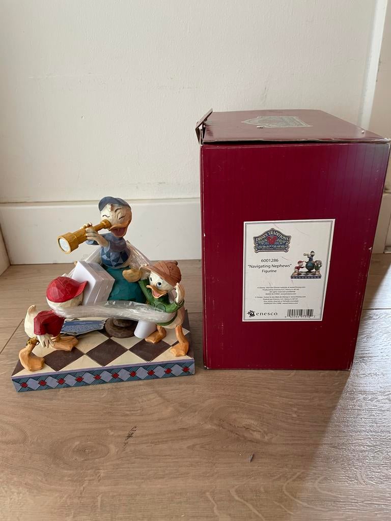Disney Traditions Jim Shore Kwik, Kwek en Kwak Beeldje, Verzamelen, Disney, Zo goed als nieuw, Beeldje of Figuurtje, Donald Duck