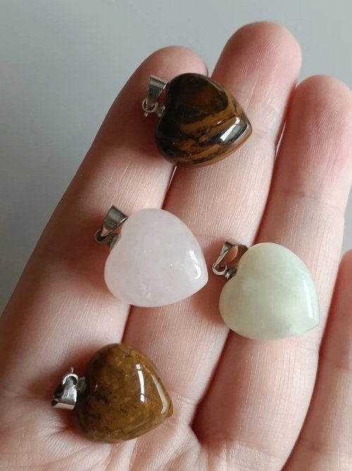 edelsteen hangers van Rozenkwarts, Tijgeroog, Jaspis en Jade, Sieraden, Tassen en Uiterlijk, Edelstenen, Ophalen of Verzenden