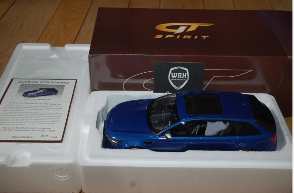 AUDI RS6 AVANT ABT sepang blue XFFMW GT SPIRIT special WRH, Verzenden, Zo goed als nieuw, Auto, Overige merken
