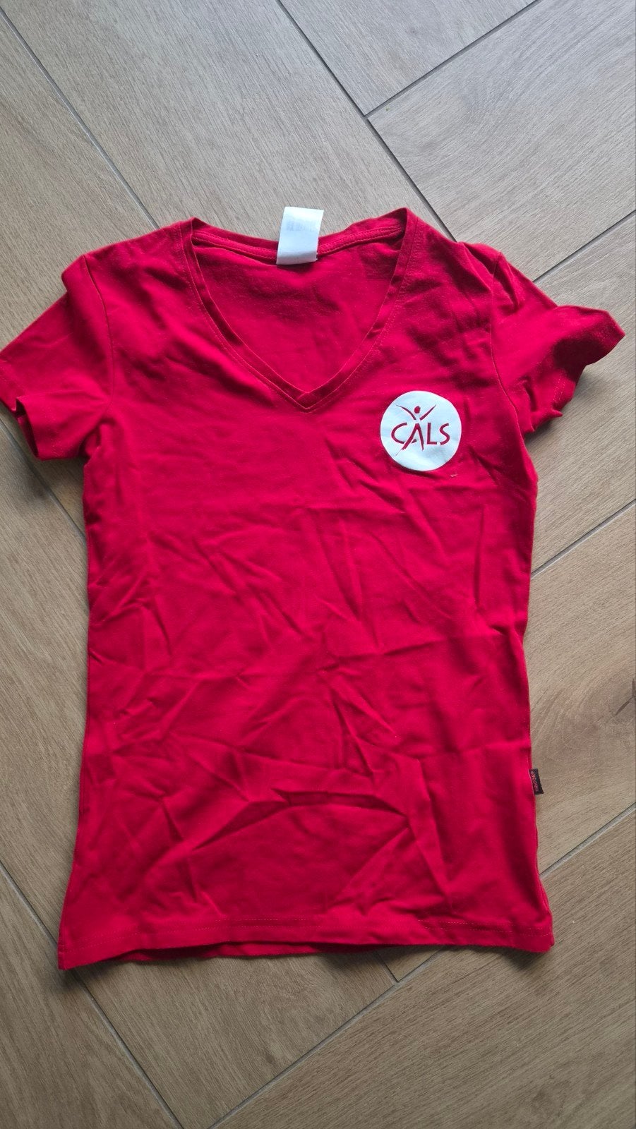 Rood Cals College T-shirt Maat S, Ophalen of Verzenden, Korte mouw, Maat 36 (S), Rood