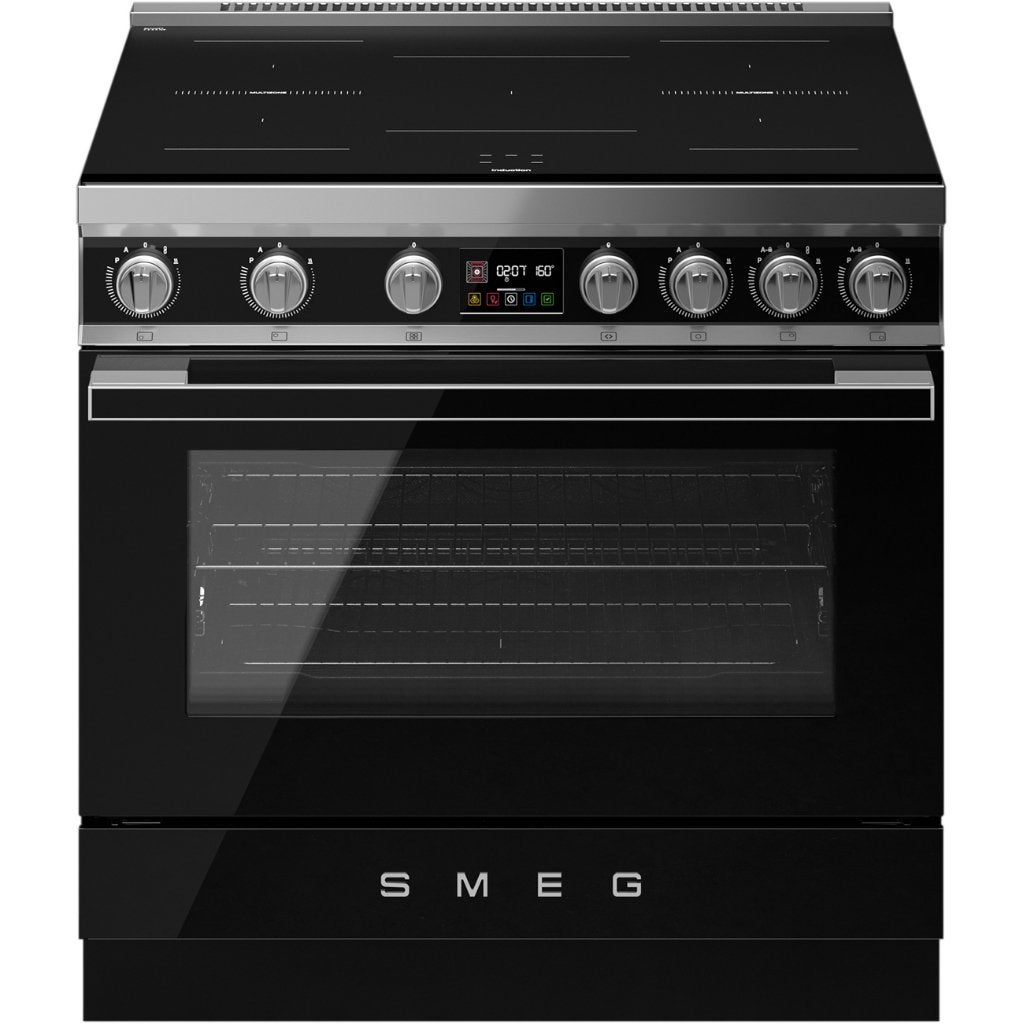 Smeg Fornuis 90cm type CPF9I1PAN2 op inductie...Actie prijs, 60 cm of meer, Nieuw, Inductie, Vrijstaand