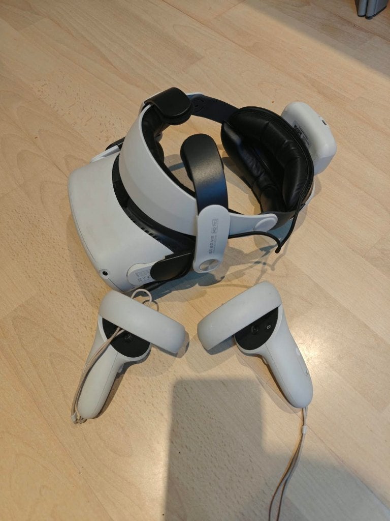 Meta Quest 2 128GB + BOBOVR M2 Pro Accu | VR Bril Oculus, Ophalen, Gebruikt, VR-bril, Overige platformen