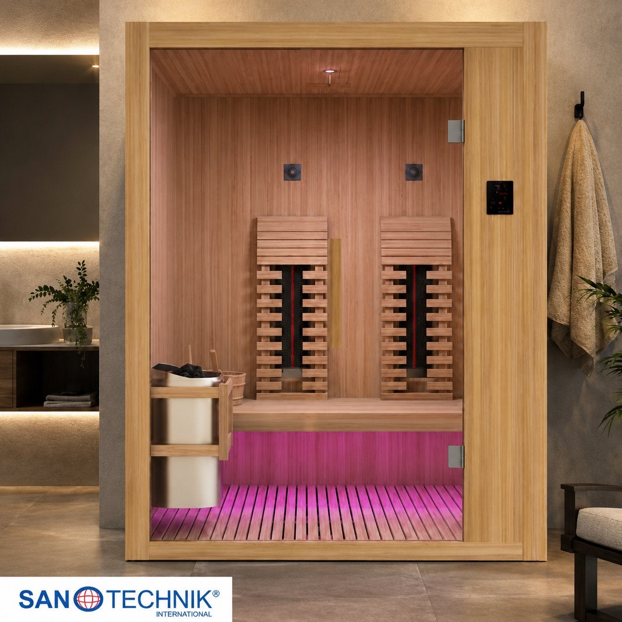 Combi Sauna | Finse Sauna + Infrarood | Gratis Levering, Sport en Fitness, Sauna, Ophalen of Verzenden, Nieuw, Fins of Traditioneel