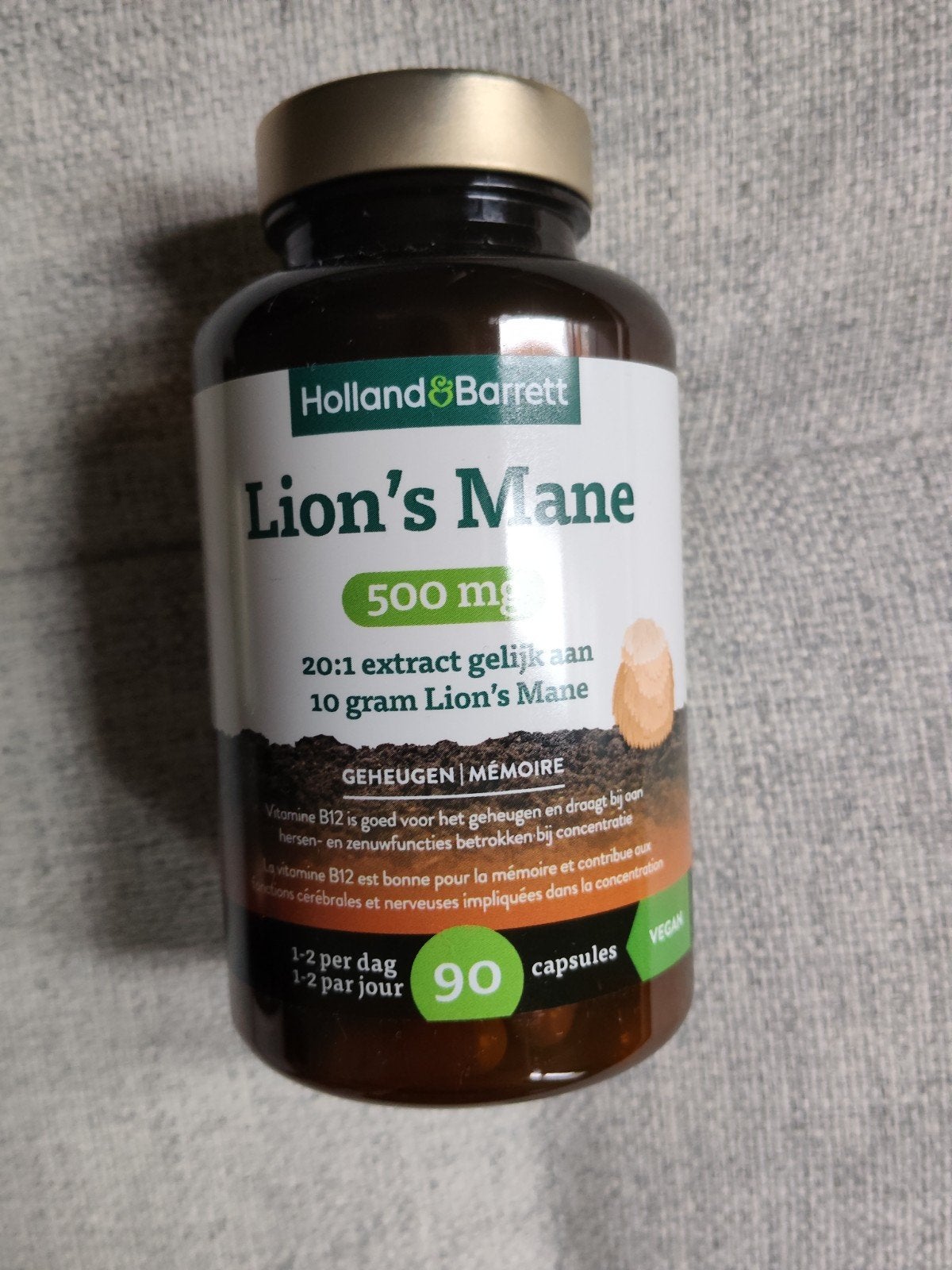 Holland & Barrett Lion's Mane 500mg - 90 capsules (unopened), Ophalen of Verzenden