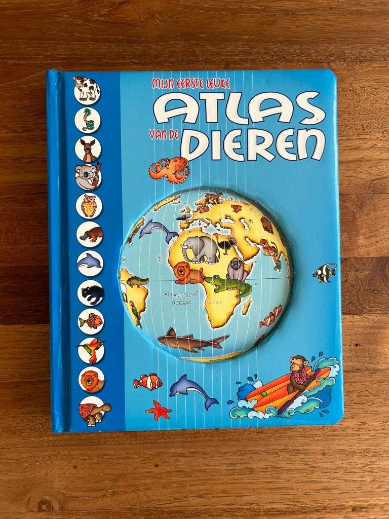 Mijn eerste leuke Atlas van de Dieren - rondje om de aarden, Ophalen of Verzenden, Zo goed als nieuw, A Jansen -Dania Florino Atlas