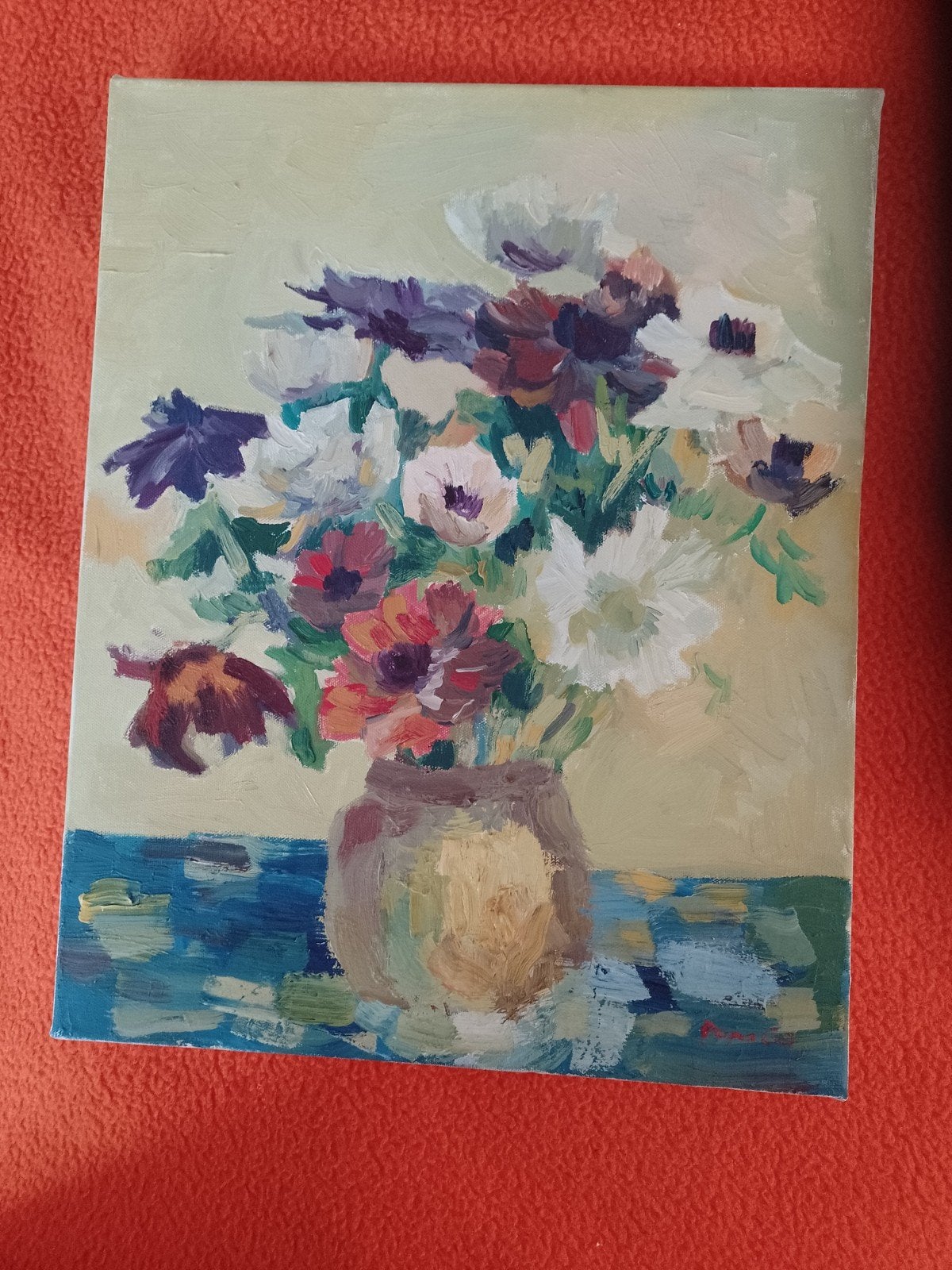 schilderij olieverf op doek, Ophalen of Verzenden