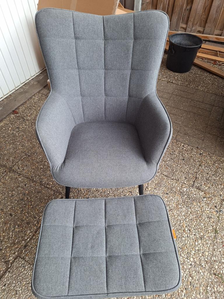 2 stuks fauteuils met voetenbankje, Huis en Inrichting, Ophalen, Zo goed als nieuw, 75 tot 100 cm, 50 tot 75 cm