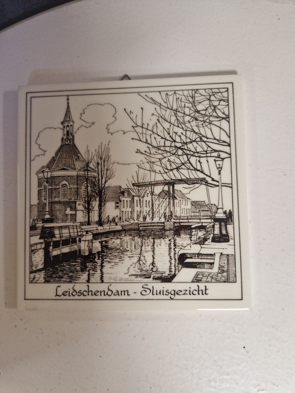 Tegeltje Leidschendam - Sluisgezicht (Rabobank 1904-1979), Ophalen of Verzenden