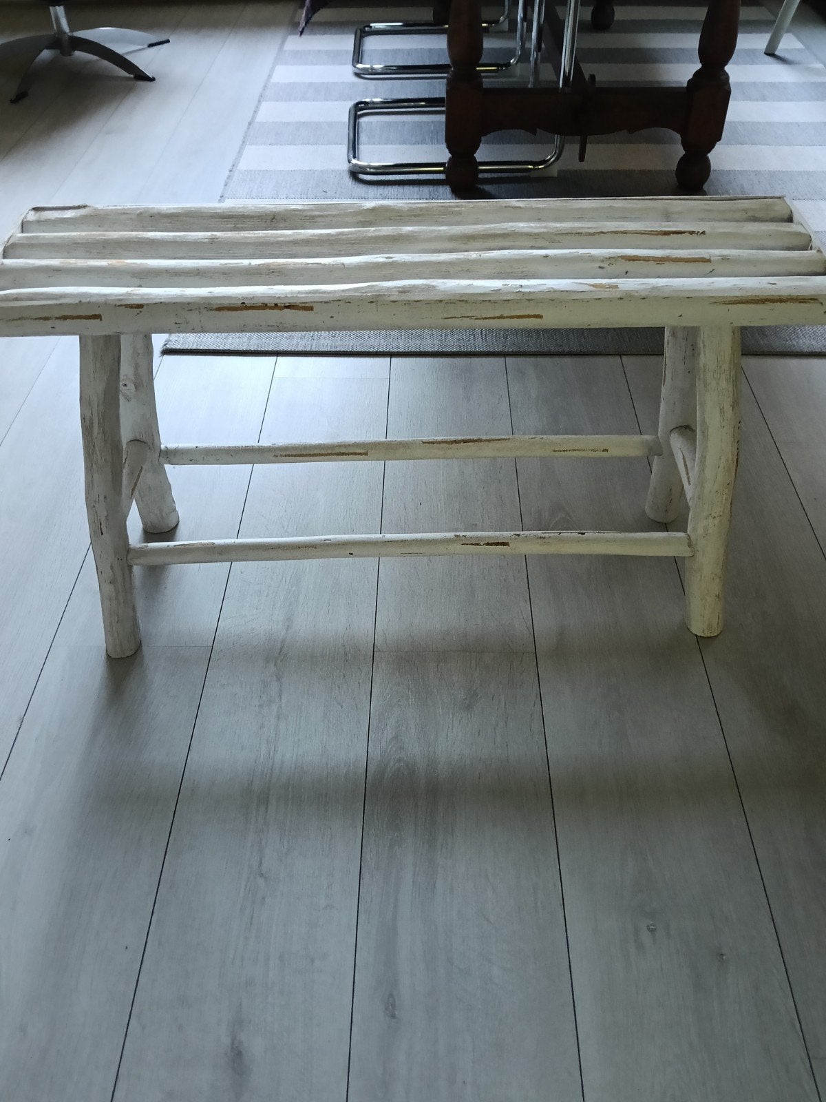 Bijzettafeltje / bankje hout, Ophalen, Minder dan 45 cm, Gebruikt, 75 cm of meer