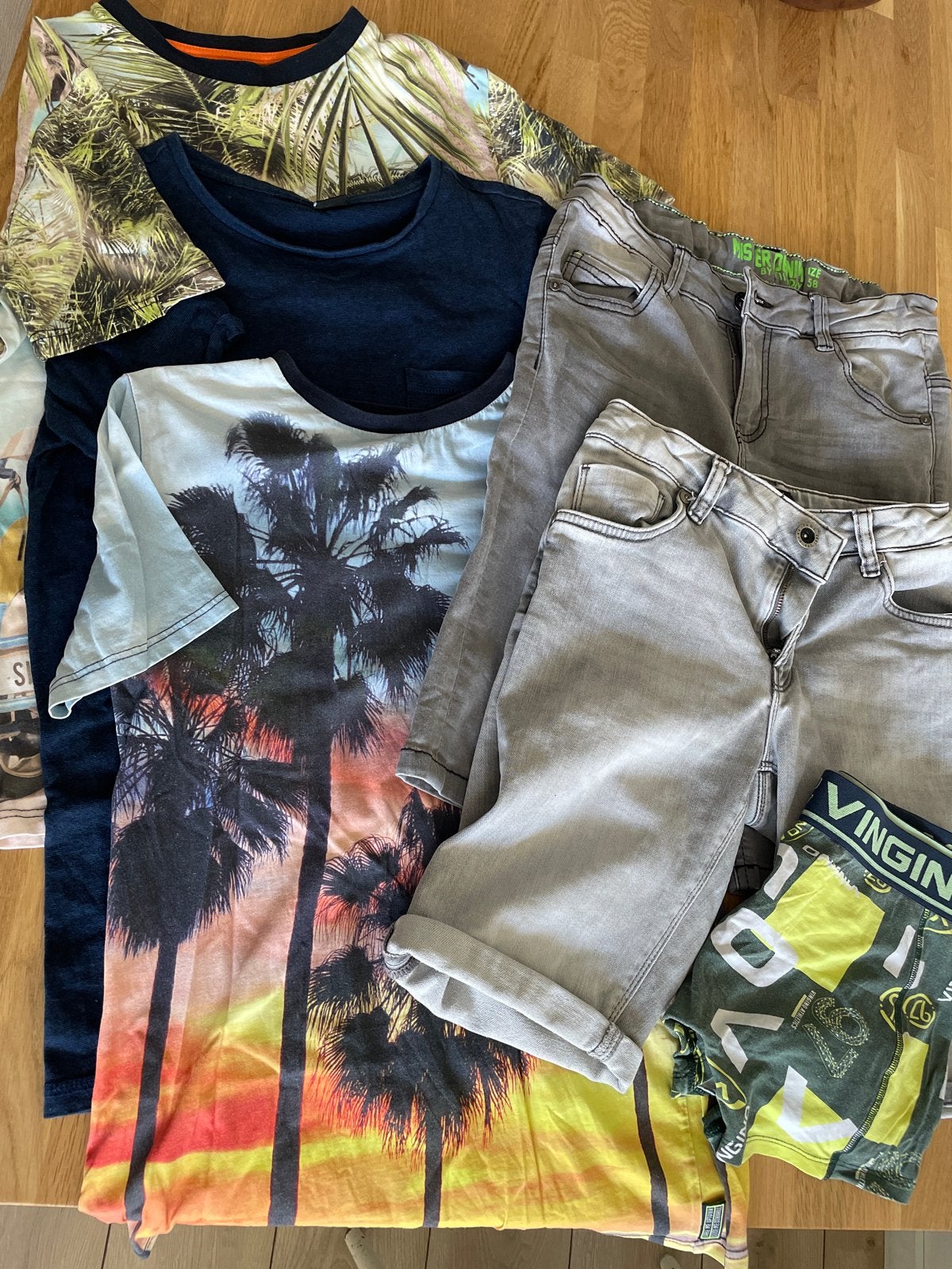 Jongens kledingpakket: T-shirts, jeans & boxer(Cars), mt 158, Ophalen of Verzenden, Gebruikt, Jongen