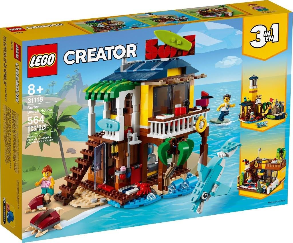 Lego Creator 3 in 1 - 31118 - Surfer Strandhuis ** NIEUW **, Ophalen of Verzenden, Nieuw, Complete set, Lego