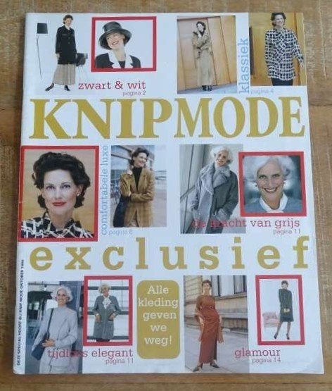 Knipmode exclusief bijlage oktober 1998 maat 38 t/m 46, Verzenden, Zo goed als nieuw, Vrouw, Knipmode