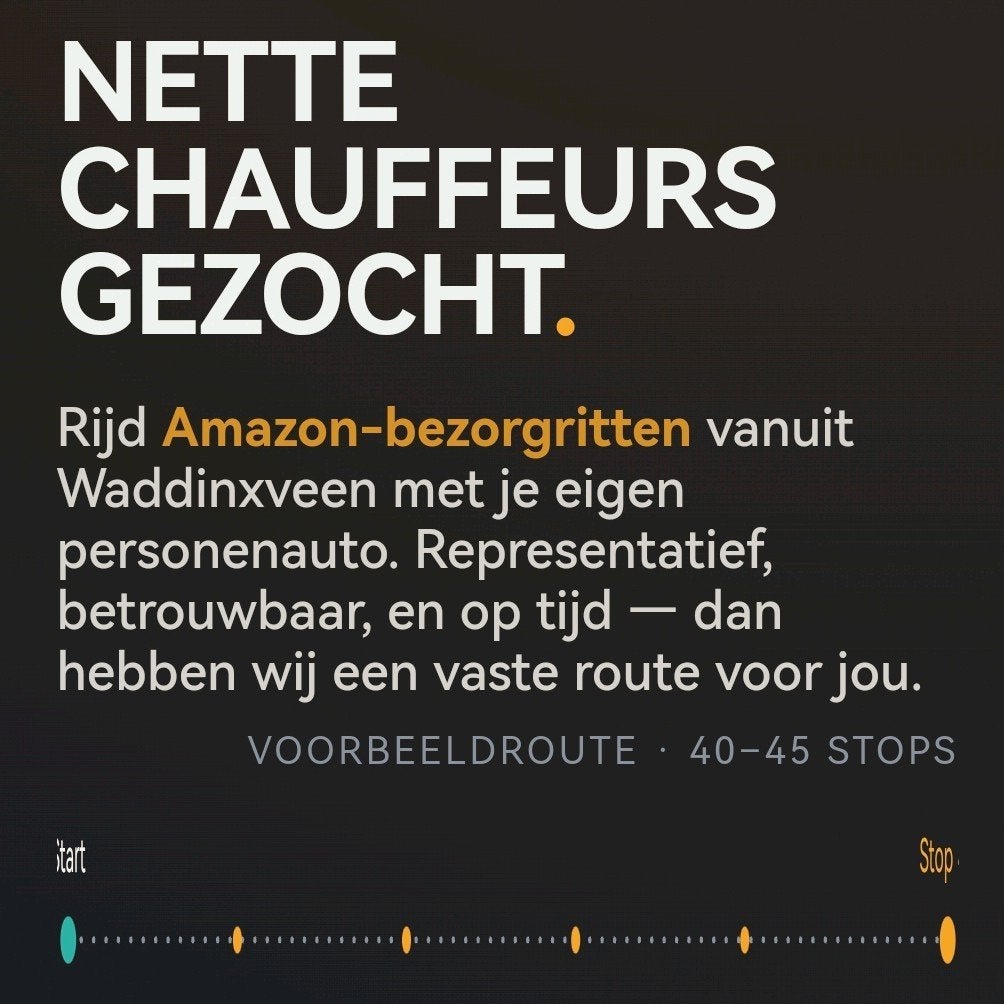 Parttime amazone ZZP rijdens- Omgeving Utr., Vacatures, Vacatures | Chauffeurs, Freelance of Uitzendbasis, 33 - 40 uur