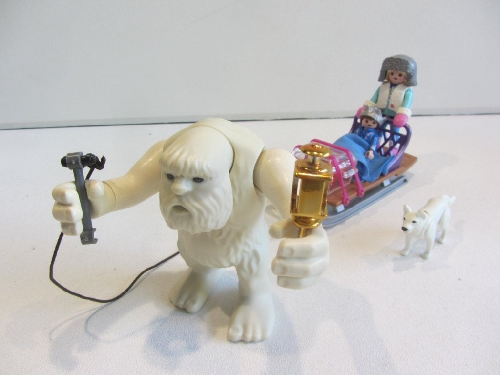 Playmobil Yeti met slee 9473  verschrikkelijke sneeuwman,, Ophalen of Verzenden, Gebruikt, Losse onderdelen