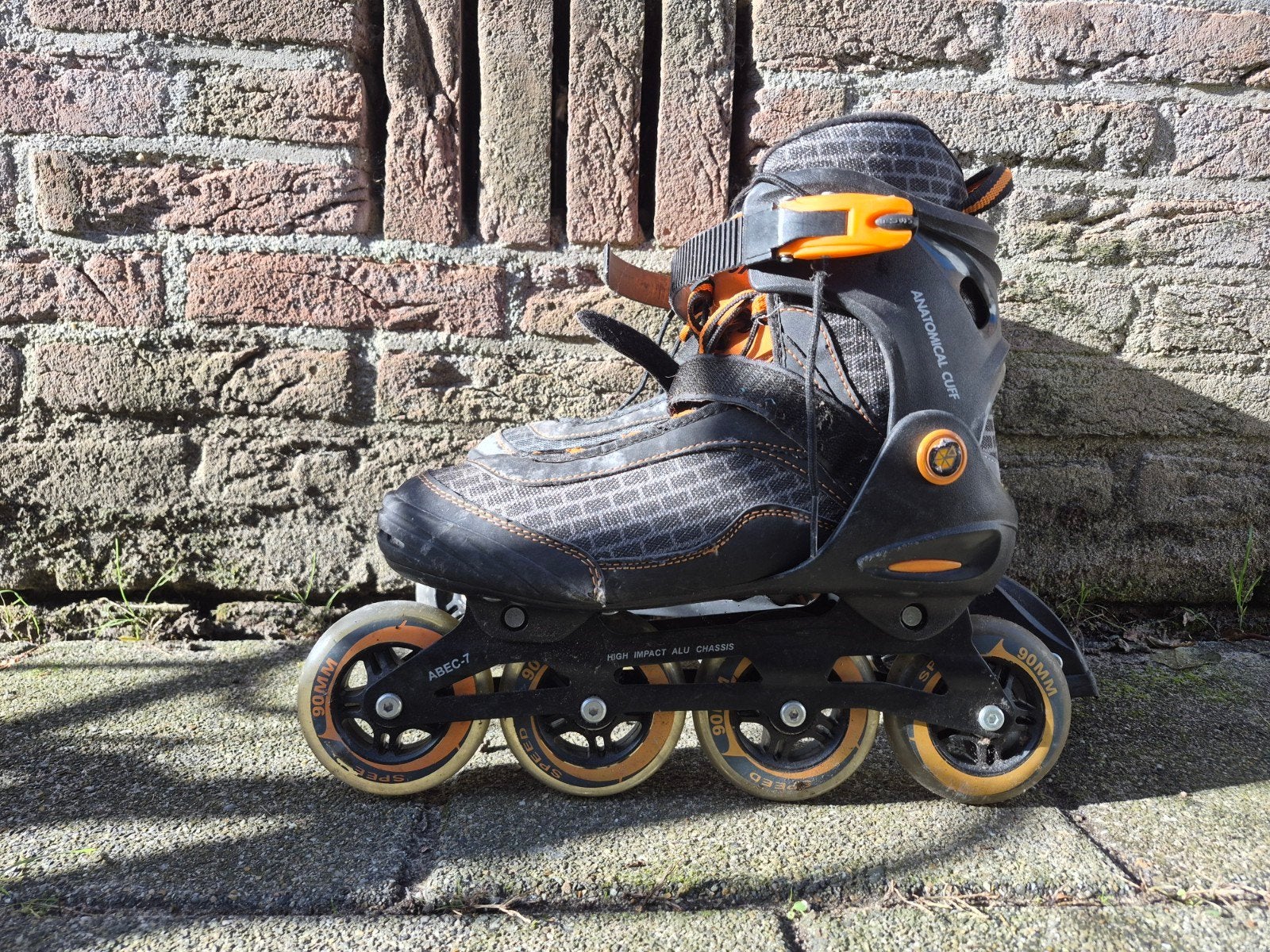 Skeelers / Rollerblades - Zwart/Oranje - Maat 42, Dames, Inline skates 4 wielen, Ophalen, Overige merken