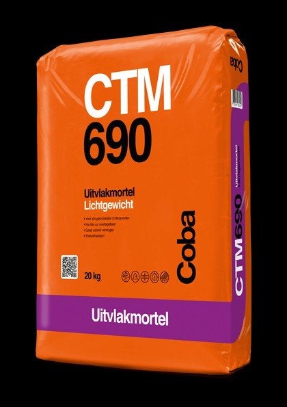 Coba CTM 690 Uitvlakmortel Lichtgewicht 20 kg, Ophalen, Nieuw