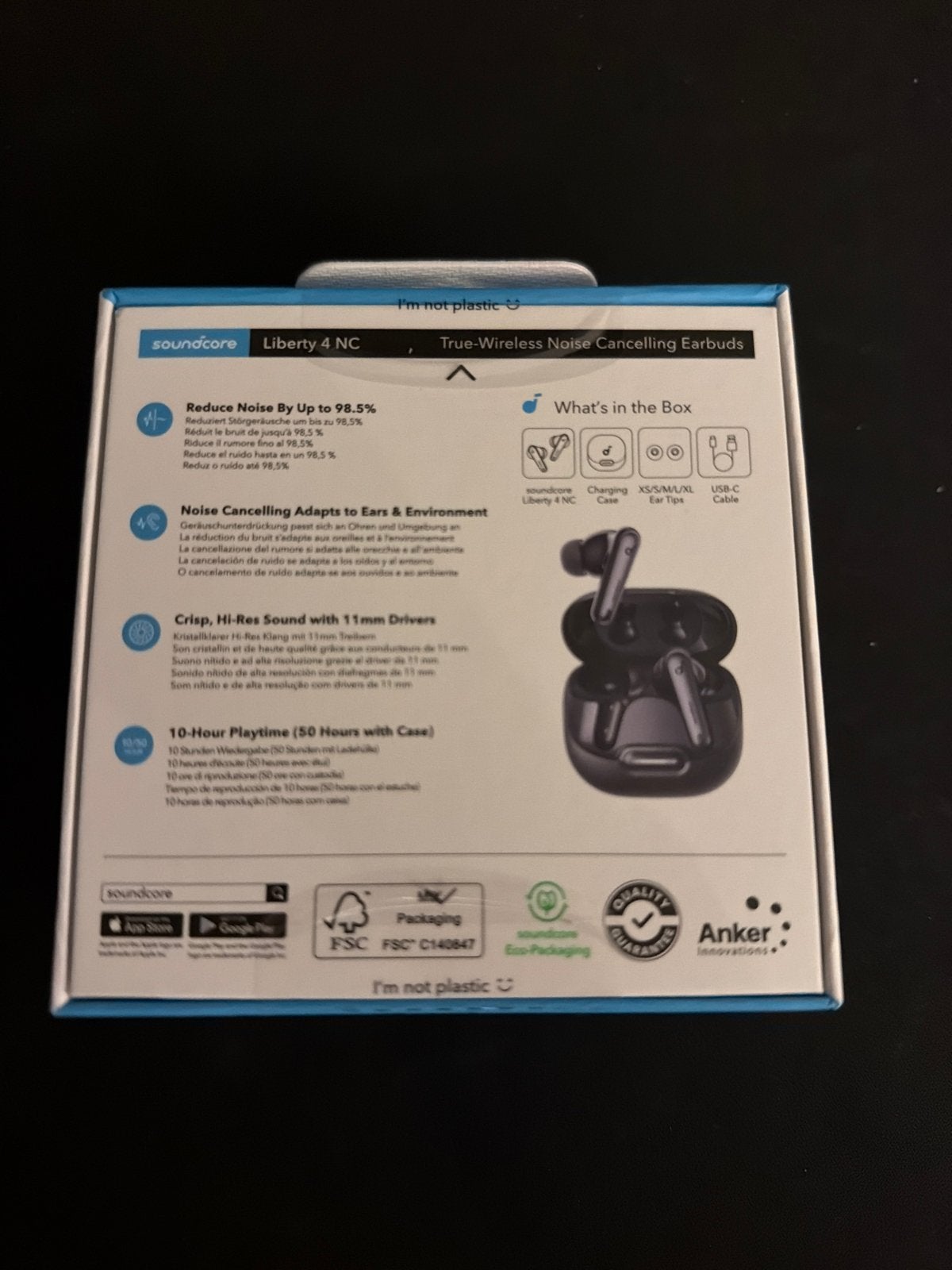 Soundcore Liberty 4 NC Draadloze Oordopjes met Noise Cancell, Overige merken, In-ear, Bluetooth, Nieuw