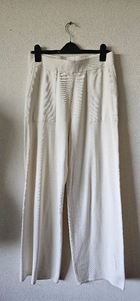 Hallhuber  wijde Broek Maat L (16525), Kleding | Dames, Beige, Maat 42/44 (L), Ophalen of Verzenden, Zo goed als nieuw