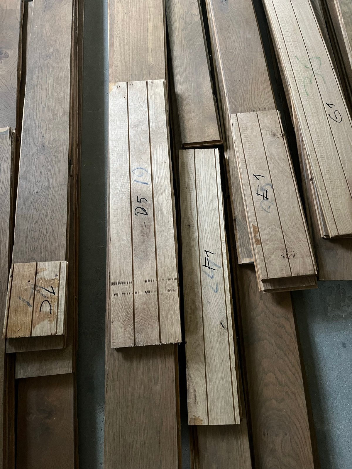 Eiken vloerdelen - Diverse lengtes en breedtes, Ophalen, Gebruikt, Vloerdelen of -planken, 10 m² of meer