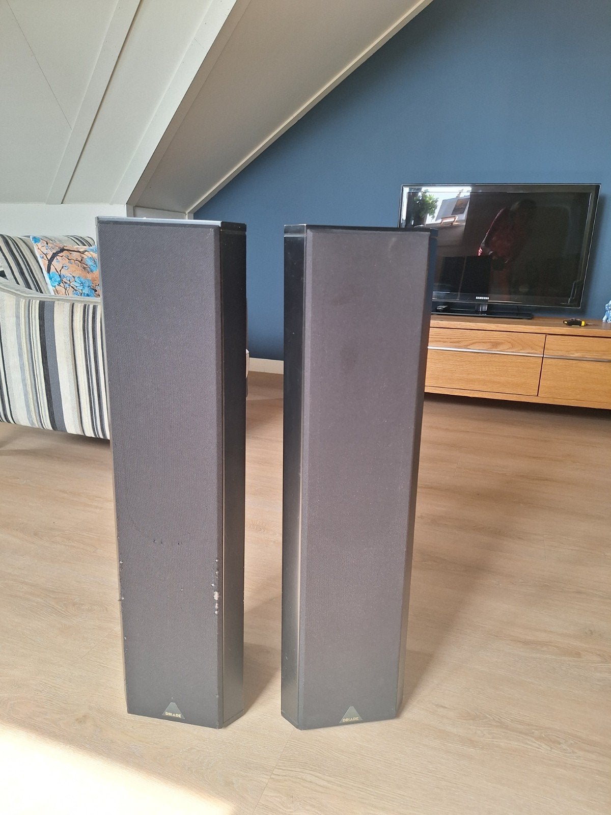 Driade D 71 MKII Luidsprekers - Hoogwaardig Geluid, Vloerstaande luidspreker, Gebruikt, 60 tot 120 watt, Ophalen