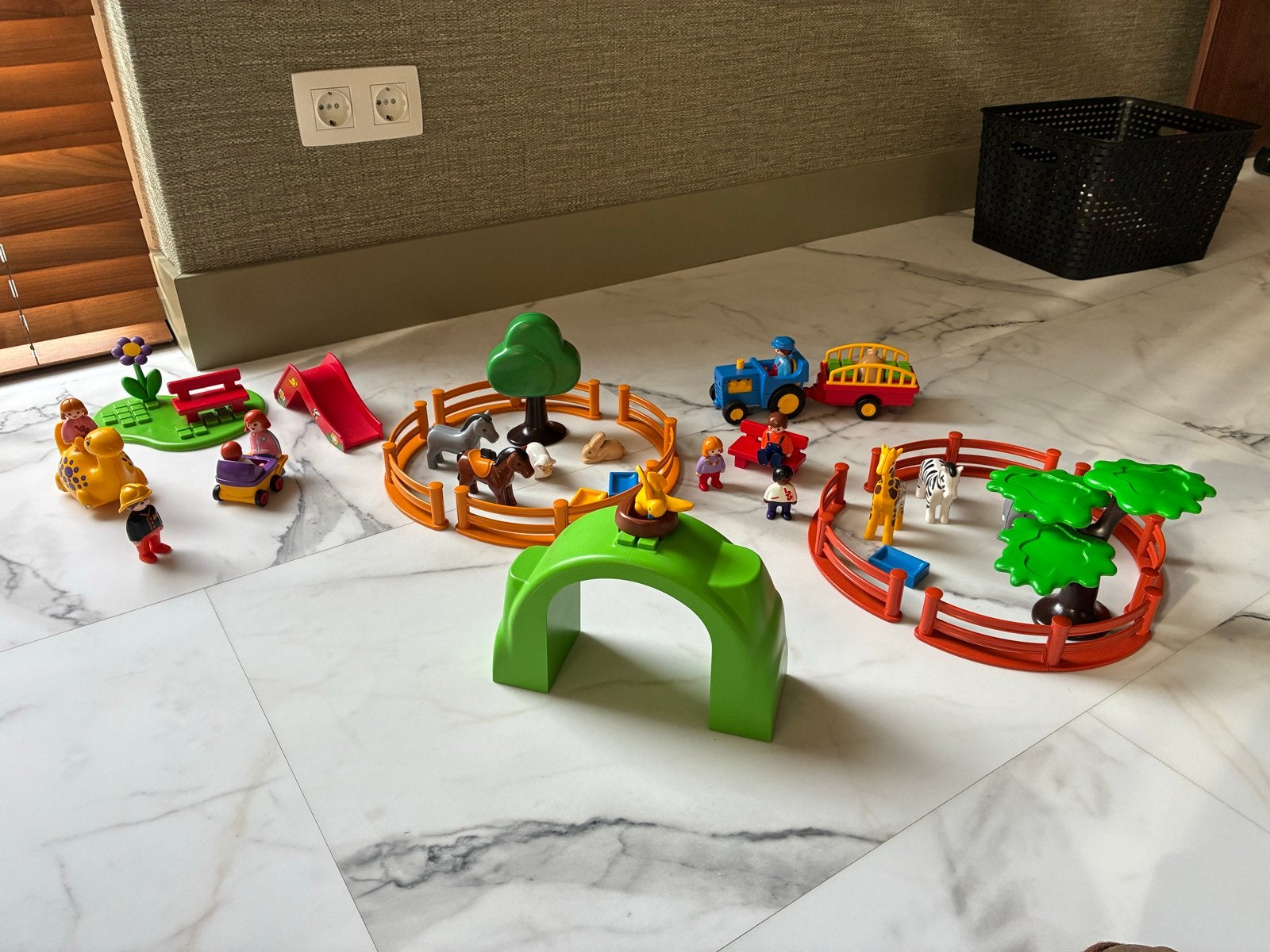 Playmobil 1.2.3 Speeltuin en Dierentuin Set, Ophalen, Zo goed als nieuw, Jongen of Meisje