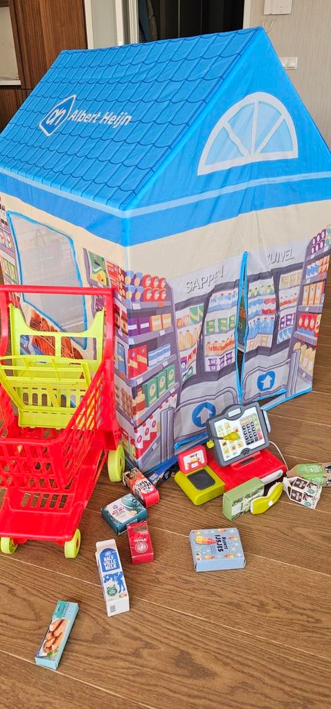 Albert Heijn winkeltje met winkelwagen en kassa, Ophalen, Zo goed als nieuw, Jongen of Meisje