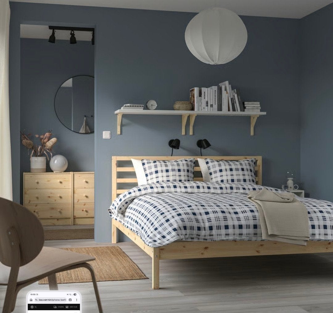 Compleet Ikea bed, lattenbodems,goed matras 160x200 cm., Ophalen, Zo goed als nieuw, Tweepersoons