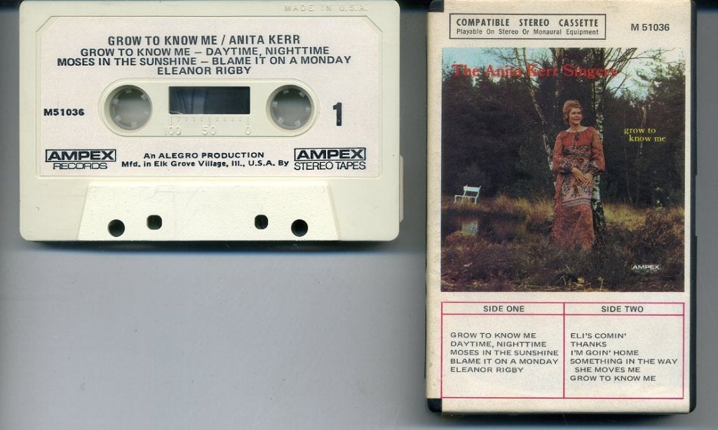 The Anita Kerr Singers – Grow To Know Me 10 nrs cassette, Cd's en Dvd's, Cassettebandjes, 1 bandje, Ophalen of Verzenden, Zo goed als nieuw
