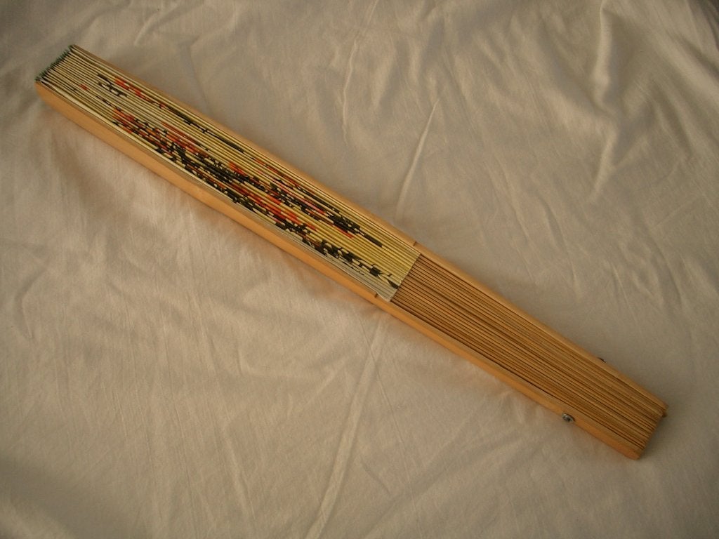 waaier wandversiering china bamboe koelte paauw decoratie, Oosters, Wandhanger, Meerkleurig, Ophalen of Verzenden