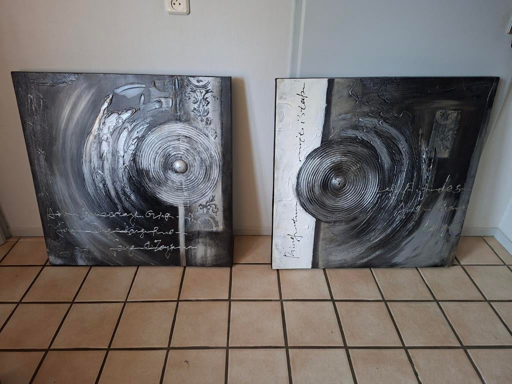 2 canvas schilderijen, Huis en Inrichting, Woonaccessoires | Schilderijen, Tekeningen en Foto's, Ophalen of Verzenden, Zo goed als nieuw