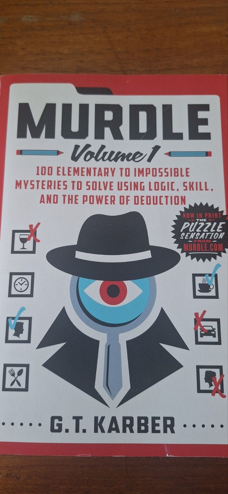 Murdle Volume 1: 100 Mysterie Logica Puzzels - Nieuwstaat, Ophalen of Verzenden, Zo goed als nieuw, Puzzelboek