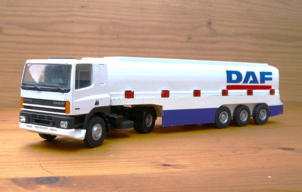 Daf 85CF + Topas tankoplegger demo Daf trucks., Ophalen of Verzenden, Nieuw, Bus of Vrachtwagen, Lion Toys