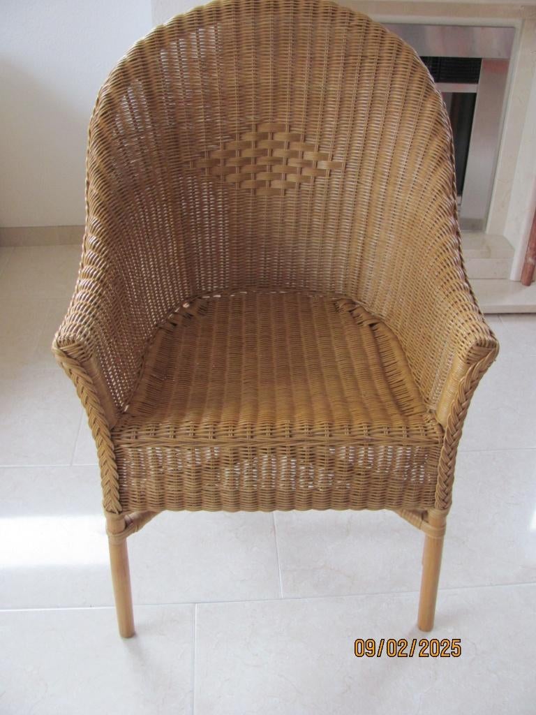 Hoge STOEL fauteuil PITRIET rotan Daris RETRO 90x62x60 IZGS, Ophalen, Minder dan 75 cm, Zo goed als nieuw, 50 tot 75 cm