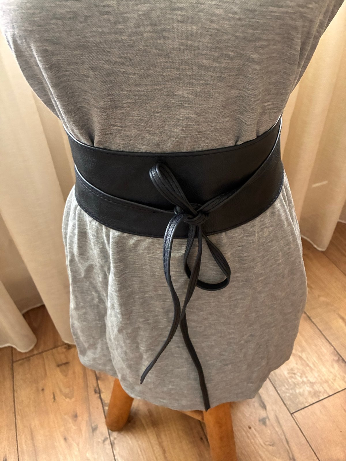 Obi wikkelriem donkerblauw lederlook tailleriem, Overige kleuren, Tailleriem, Ophalen of Verzenden, Zo goed als nieuw