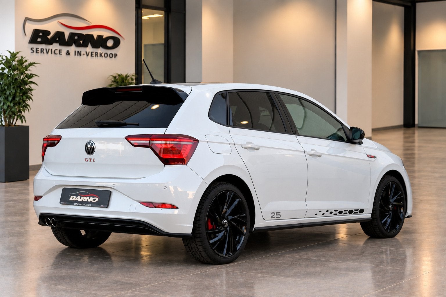 Volkswagen Polo 2.0 TSI GTI DSG 25 EDITION!, Dealer onderhouden, 4 cilinders, Wit, Leder