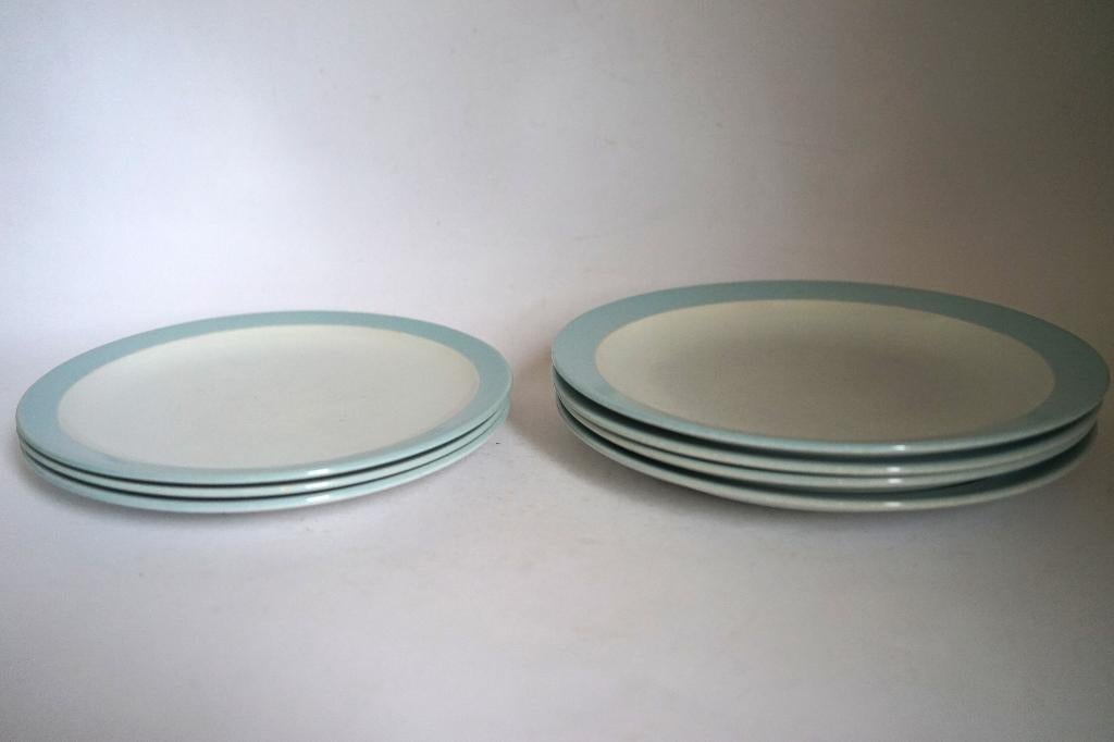 vintage fris edam symfonie ontbijtbord dinerbord blauw, Ophalen of Verzenden