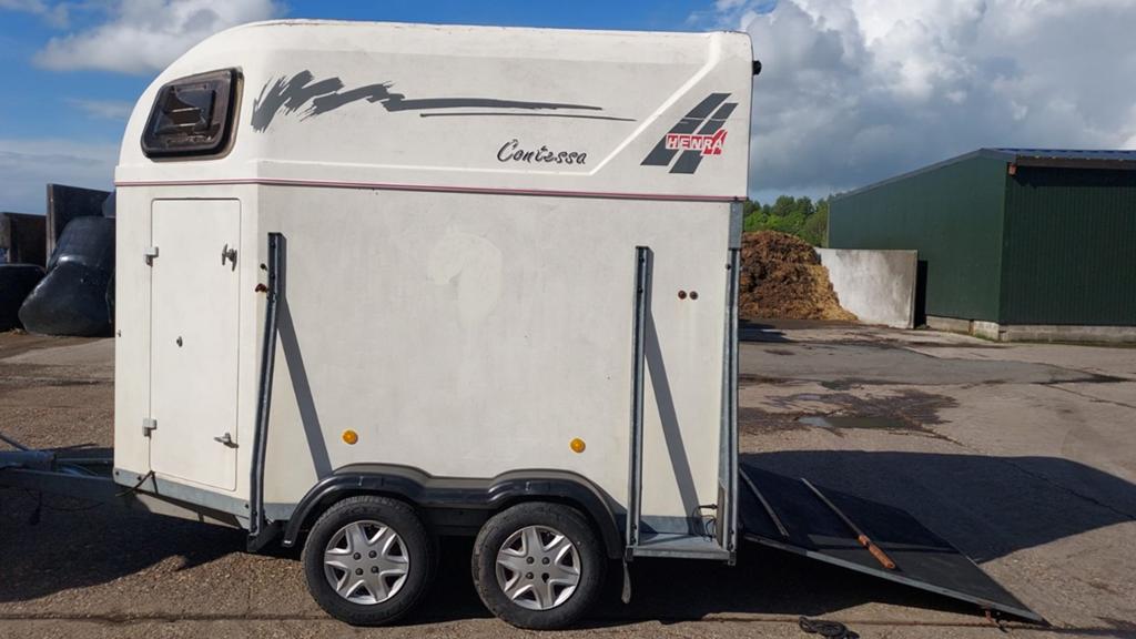 2 paards trailer te koop, Ophalen, Gebruikt, Hout