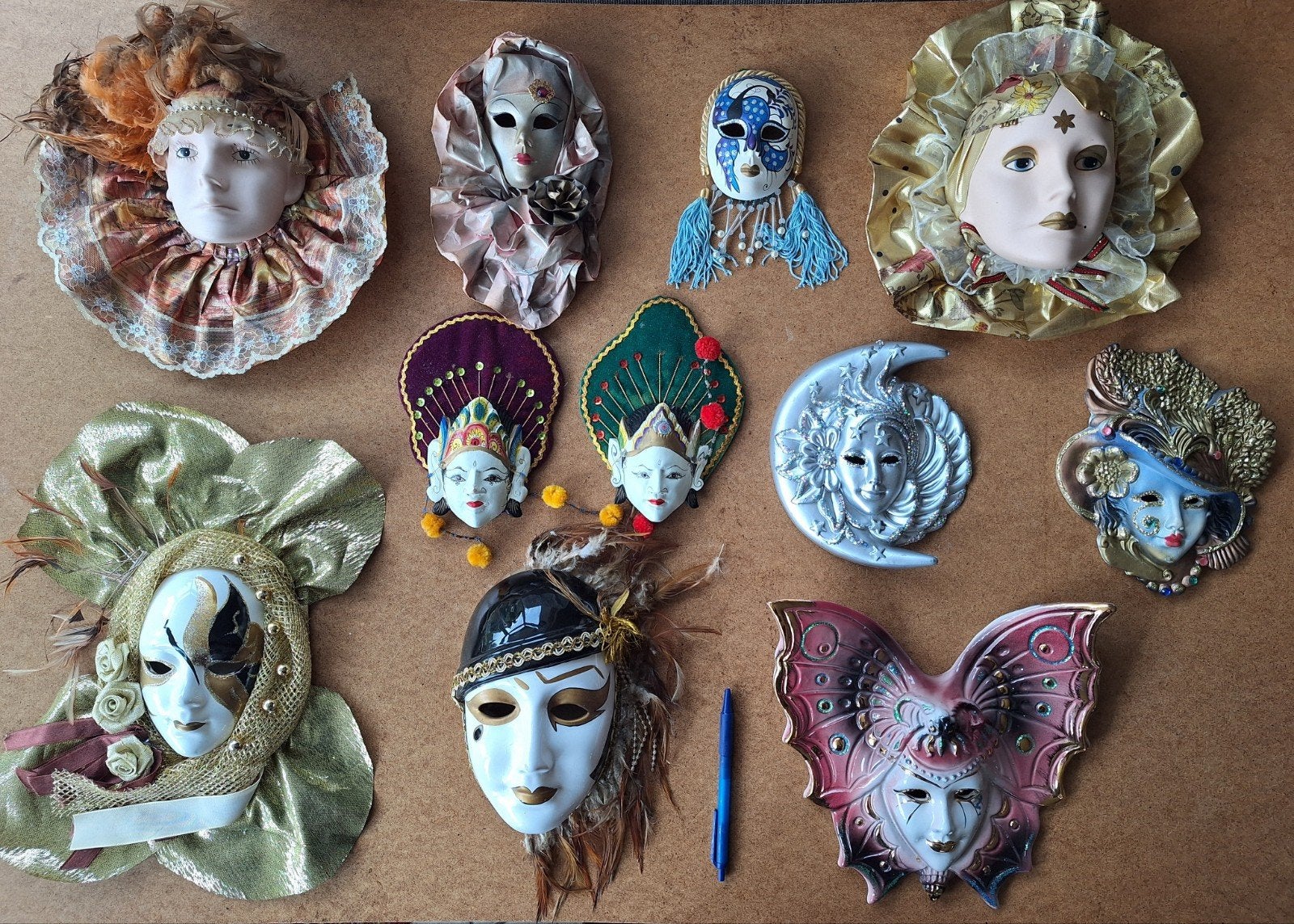 Collectie decoratieve maskers - Diverse stijlen, Ophalen of Verzenden, Gebruikt, Fantasy