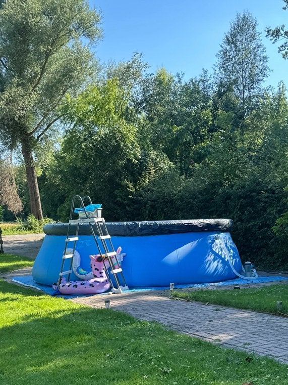 Intex Easy Set Zwembad 457x122 cm met filterpomp, Opblaaszwembad, Rond, 300 cm of meer, Zo goed als nieuw