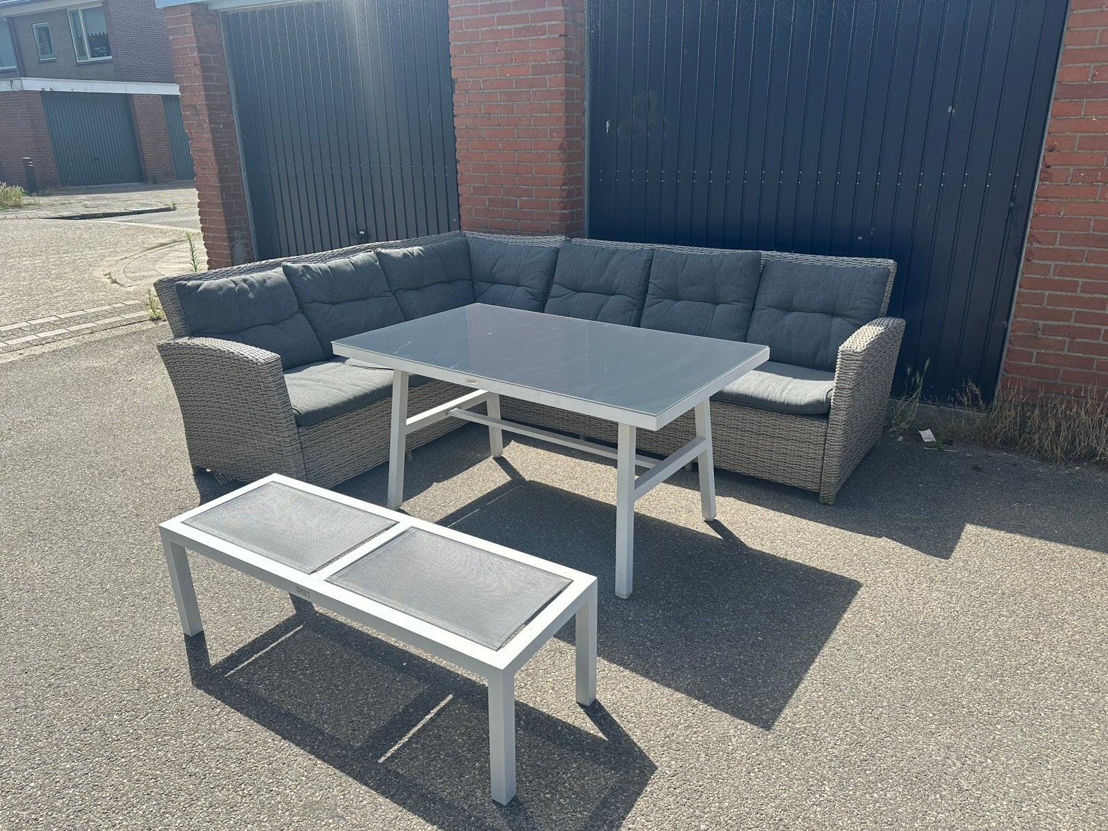Dining Loungeset Tuinset van SenS-Line, Tuin en Terras, Tuinsets en Loungesets, Ophalen, Wicker, Bank