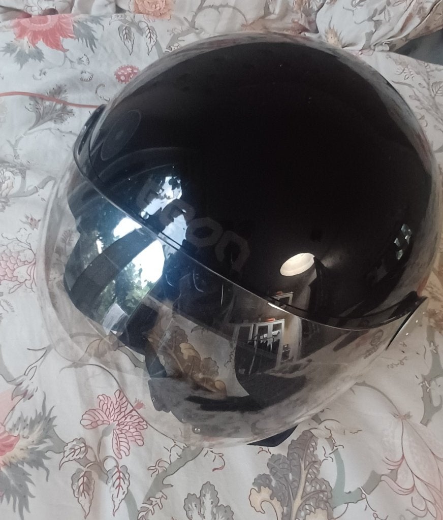 BEON motor/scooterhelm zwart – maat S – E5/ECE – met vizier, Fietsen en Brommers, Brommerhelmen, Ophalen of Verzenden, Gebruikt